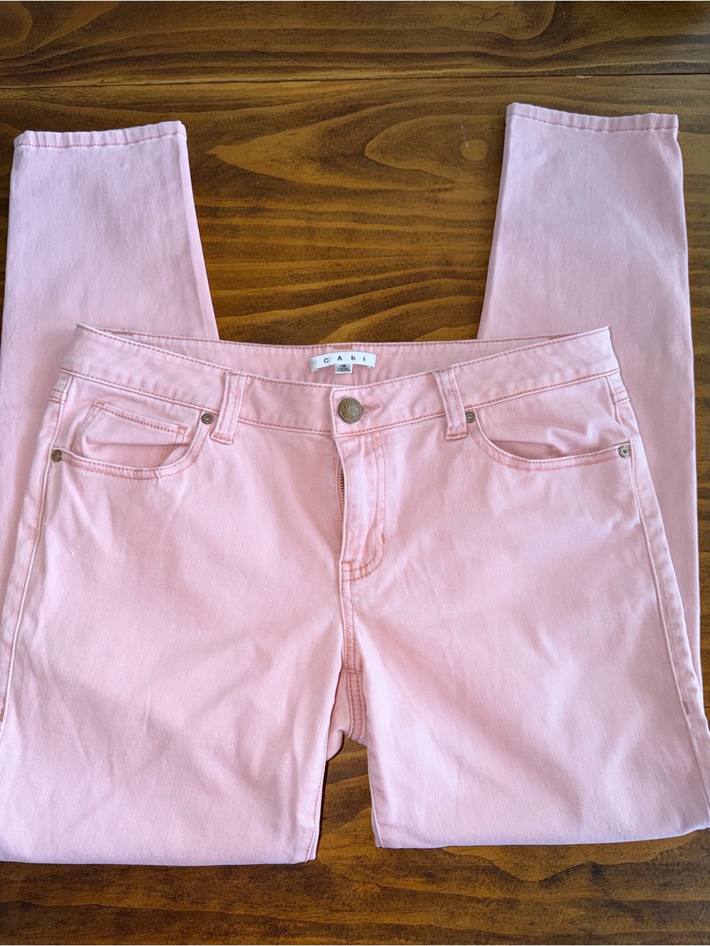 CAbi Size 12 Pastel Pink Skinny Jeans